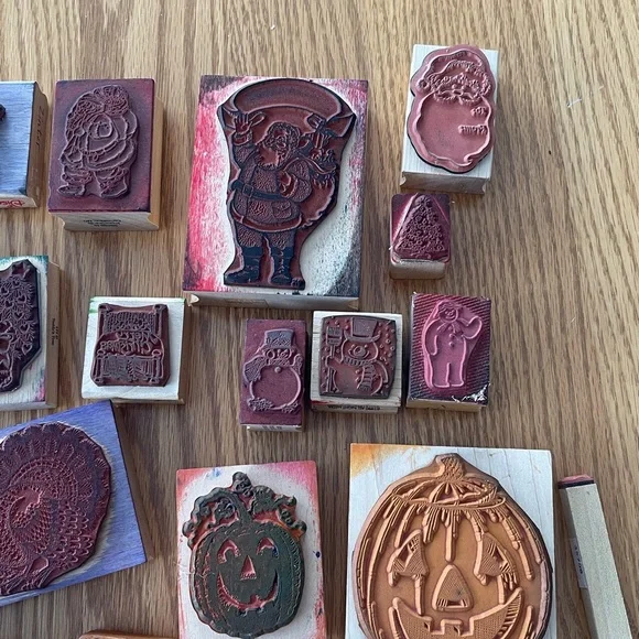 Assorted Vintage Holiday Rubber Stamps🌺 - Picture 4 of 5